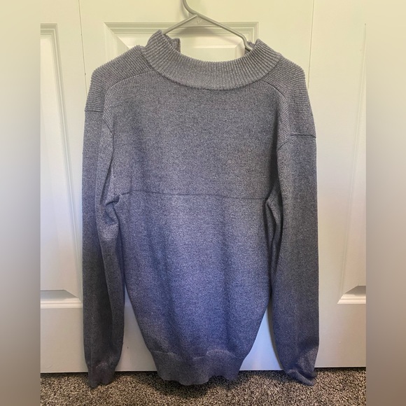 Medium Gray 3/4 zip up - Picture 2 of 3